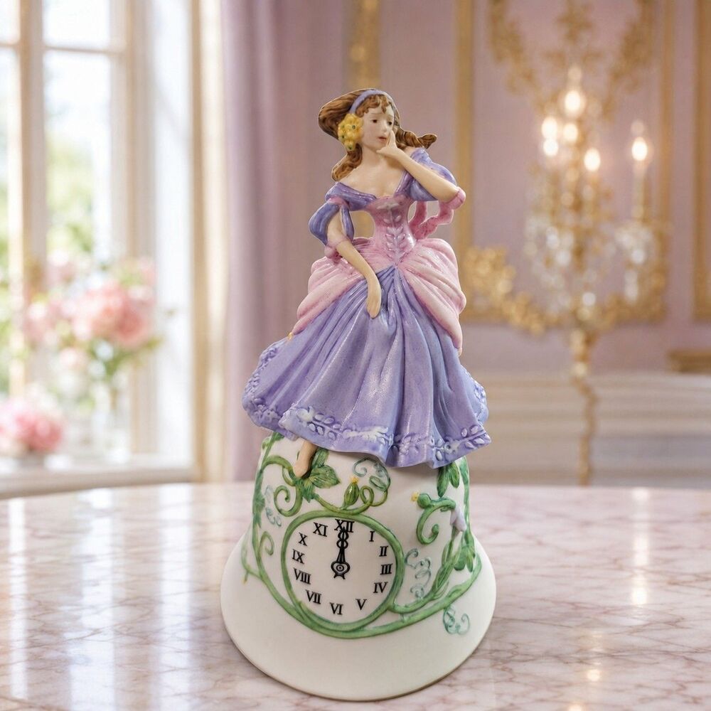 Franklin Porcelain Cinderella by Timi Lynne Musical Collector Bell Figurine...